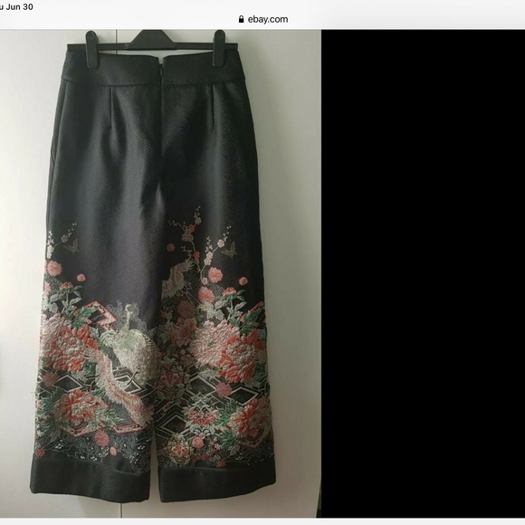 Camilla Midnight Moonchild Jacquard Trousers, size S, 16/55 edition Black Crane - Picture 8 of 12